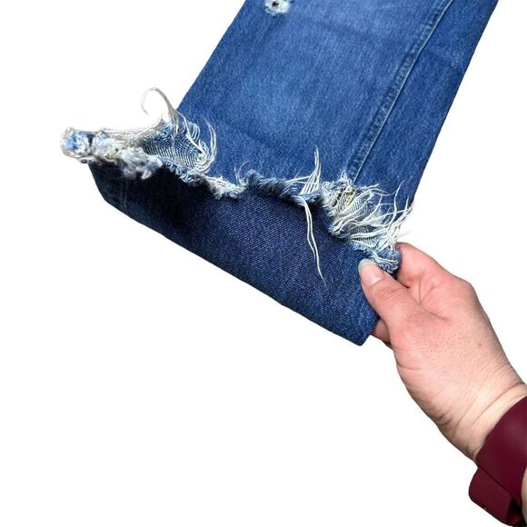 We The Free Maggie Straight leg bite hem distressed jeans 26 - Picture 9 of 12